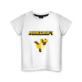 Детская футболка хлопок с принтом Minecraft duck в Белгороде, 100% хлопок | круглый вырез горловины, полуприлегающий силуэт, длина до линии бедер | Тематика изображения на принте: boom | minecraft | игры | компьютерные игры | майнкрафт