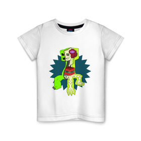Детская футболка хлопок с принтом The creeper в Белгороде, 100% хлопок | круглый вырез горловины, полуприлегающий силуэт, длина до линии бедер | Тематика изображения на принте: крипер