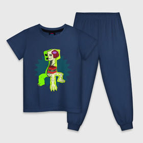 Детская пижама хлопок с принтом The creeper в Белгороде, 100% хлопок |  брюки и футболка прямого кроя, без карманов, на брюках мягкая резинка на поясе и по низу штанин
 | крипер