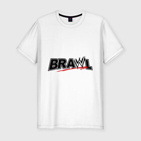 Мужская футболка премиум с принтом Brawl в Белгороде, 92% хлопок, 8% лайкра | приталенный силуэт, круглый вырез ворота, длина до линии бедра, короткий рукав | brawl | wwe | wwe 13 | единоборства | рестлинг | спорт