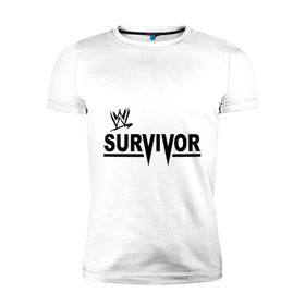 Мужская футболка премиум с принтом Survivor в Белгороде, 92% хлопок, 8% лайкра | приталенный силуэт, круглый вырез ворота, длина до линии бедра, короткий рукав | raw | raw live | survivor | wwe | wwe 13 | единоборства | реслинг | рестлинг | спорт