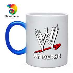Кружка хамелеон с принтом WWE universe в Белгороде, керамика | меняет цвет при нагревании, емкость 330 мл | джон сина
