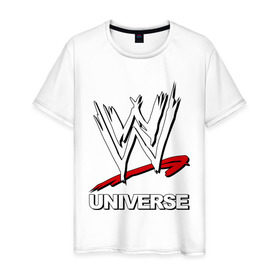 Мужская футболка хлопок с принтом WWE universe в Белгороде, 100% хлопок | прямой крой, круглый вырез горловины, длина до линии бедер, слегка спущенное плечо. | Тематика изображения на принте: джон сина