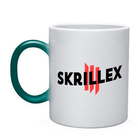 Кружка хамелеон с принтом Skrillex logo 2 в Белгороде, керамика | меняет цвет при нагревании, емкость 330 мл | dub step | dubstep | skrilex | skrillex | даб степ | дабстеп | ди джей | диджей | музыка | скриллекс