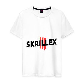 Мужская футболка хлопок с принтом Skrillex logo 2 в Белгороде, 100% хлопок | прямой крой, круглый вырез горловины, длина до линии бедер, слегка спущенное плечо. | dub step | dubstep | skrilex | skrillex | даб степ | дабстеп | ди джей | диджей | музыка | скриллекс