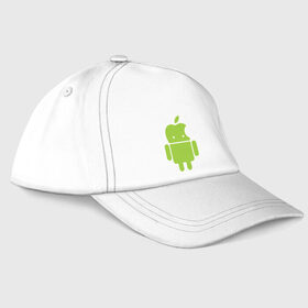 Бейсболка с принтом Android Applehead в Белгороде, 100% хлопок | классический козырек, металлическая застежка-регулятор размера | android | apple | админам | андроид | для админов | эпл