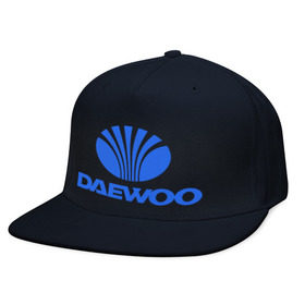 Кепка снепбек с прямым козырьком с принтом Logo daewoo в Белгороде, хлопок 100% |  | daewoo | автомобиль daewoo | автомобиль дейву | дайву | логотип daewoo | логотип дайву | логотип дейву