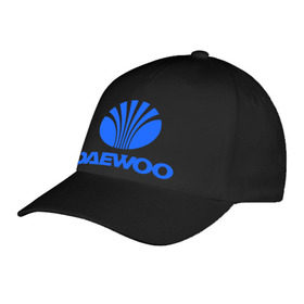 Бейсболка с принтом Logo daewoo в Белгороде, 100% хлопок | классический козырек, металлическая застежка-регулятор размера | daewoo | автомобиль daewoo | автомобиль дейву | дайву | логотип daewoo | логотип дайву | логотип дейву