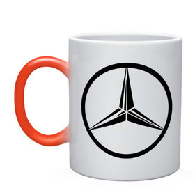 Кружка хамелеон с принтом Mercedes-Benz logo в Белгороде, керамика | меняет цвет при нагревании, емкость 330 мл | mercedes | mercedes benz | логотип mercedes | логотип mercedes benz | логотип мерседерс бенс | мерен | мерседерс | мерседерс бенс