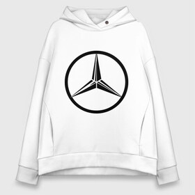 Женское худи Oversize хлопок с принтом Mercedes-Benz logo в Белгороде, френч-терри — 70% хлопок, 30% полиэстер. Мягкий теплый начес внутри —100% хлопок | боковые карманы, эластичные манжеты и нижняя кромка, капюшон на магнитной кнопке | mercedes | mercedes benz | логотип mercedes | логотип mercedes benz | логотип мерседерс бенс | мерен | мерседерс | мерседерс бенс