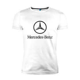 Мужская футболка премиум с принтом Logo Mercedes-Benz в Белгороде, 92% хлопок, 8% лайкра | приталенный силуэт, круглый вырез ворота, длина до линии бедра, короткий рукав | mercedes | mercedes benz | логотип mercedes | логотип mercedes benz | логотип мерседерс бенс | мерен | мерседерс | мерседерс бенс