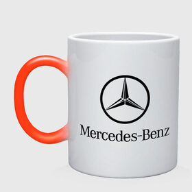 Кружка хамелеон с принтом Logo Mercedes-Benz в Белгороде, керамика | меняет цвет при нагревании, емкость 330 мл | Тематика изображения на принте: mercedes | mercedes benz | логотип mercedes | логотип mercedes benz | логотип мерседерс бенс | мерен | мерседерс | мерседерс бенс