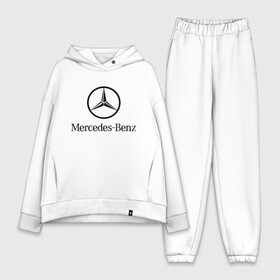 Женский костюм хлопок Oversize с принтом Logo Mercedes Benz в Белгороде,  |  | mercedes | mercedes benz | логотип mercedes | логотип mercedes benz | логотип мерседерс бенс | мерен | мерседерс | мерседерс бенс