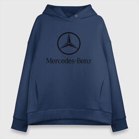 Женское худи Oversize хлопок с принтом Logo Mercedes-Benz в Белгороде, френч-терри — 70% хлопок, 30% полиэстер. Мягкий теплый начес внутри —100% хлопок | боковые карманы, эластичные манжеты и нижняя кромка, капюшон на магнитной кнопке | mercedes | mercedes benz | логотип mercedes | логотип mercedes benz | логотип мерседерс бенс | мерен | мерседерс | мерседерс бенс