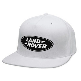Кепка снепбек с прямым козырьком с принтом Land Rover logo в Белгороде, хлопок 100% |  | land rove | автомобиль land rove | автомобиль ланд ровер | ланд ровер