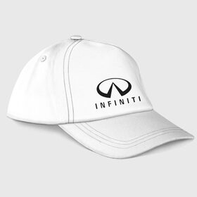 Бейсболка с принтом Infiniti logo в Белгороде, 100% хлопок | классический козырек, металлическая застежка-регулятор размера | Тематика изображения на принте: infiniti автомобиль | автомобиль инфинити | инфинити | логотип infiniti | логотип инфинити