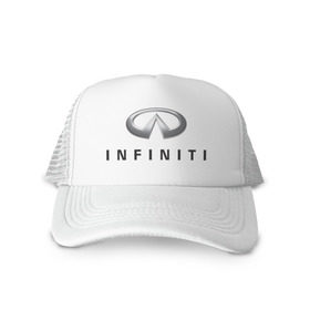 Кепка тракер с сеткой с принтом Logo Infiniti в Белгороде, трикотажное полотно; задняя часть — сетка | длинный козырек, универсальный размер, пластиковая застежка | infiniti автомобиль | автомобиль инфинити | инфинити | логотип infiniti | логотип инфинити