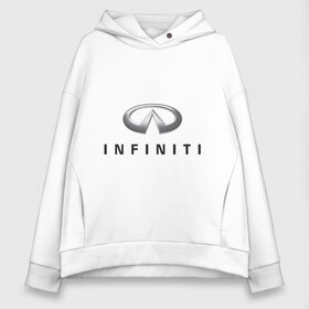 Женское худи Oversize хлопок с принтом Logo Infiniti в Белгороде, френч-терри — 70% хлопок, 30% полиэстер. Мягкий теплый начес внутри —100% хлопок | боковые карманы, эластичные манжеты и нижняя кромка, капюшон на магнитной кнопке | infiniti автомобиль | автомобиль инфинити | инфинити | логотип infiniti | логотип инфинити