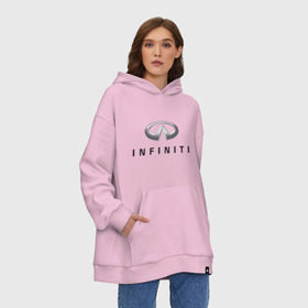 Худи SuperOversize хлопок с принтом Logo Infiniti в Белгороде, 70% хлопок, 30% полиэстер, мягкий начес внутри | карман-кенгуру, эластичная резинка на манжетах и по нижней кромке, двухслойный капюшон
 | infiniti автомобиль | автомобиль инфинити | инфинити | логотип infiniti | логотип инфинити