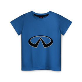 Детская футболка хлопок с принтом Значок Infiniti в Белгороде, 100% хлопок | круглый вырез горловины, полуприлегающий силуэт, длина до линии бедер | infiniti автомобиль | автомобиль инфинити | инфинити | логотип infiniti | логотип инфинити