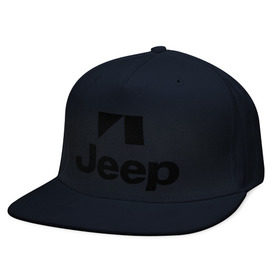 Кепка снепбек с прямым козырьком с принтом Jeep logo в Белгороде, хлопок 100% |  | jeep | автомобиль jeep | автомобиль джип | джип | логотип jeep | логотип джип