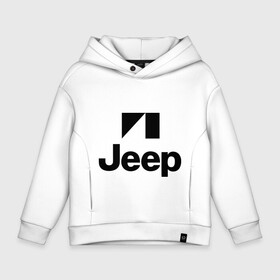 Детское худи Oversize хлопок с принтом Jeep logo в Белгороде, френч-терри — 70% хлопок, 30% полиэстер. Мягкий теплый начес внутри —100% хлопок | боковые карманы, эластичные манжеты и нижняя кромка, капюшон на магнитной кнопке | jeep | автомобиль jeep | автомобиль джип | джип | логотип jeep | логотип джип