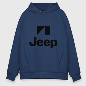 Мужское худи Oversize хлопок с принтом Jeep logo в Белгороде, френч-терри — 70% хлопок, 30% полиэстер. Мягкий теплый начес внутри —100% хлопок | боковые карманы, эластичные манжеты и нижняя кромка, капюшон на магнитной кнопке | jeep | автомобиль jeep | автомобиль джип | джип | логотип jeep | логотип джип