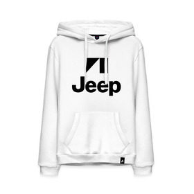 Мужская толстовка хлопок с принтом Jeep logo в Белгороде, френч-терри, мягкий теплый начес внутри (100% хлопок) | карман-кенгуру, эластичные манжеты и нижняя кромка, капюшон с подкладом и шнурком | jeep | автомобиль jeep | автомобиль джип | джип | логотип jeep | логотип джип