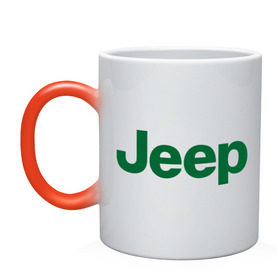 Кружка хамелеон с принтом Logo Jeep в Белгороде, керамика | меняет цвет при нагревании, емкость 330 мл | jeep | автомобиль jeep | автомобиль джип | джип | логотип jeep | логотип джип