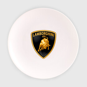 Тарелка с принтом Lamborghini logo в Белгороде, фарфор | диаметр - 210 мм
диаметр для нанесения принта - 120 мм | Тематика изображения на принте: lamborghini | автомобиль lamborghini | ламборджини | ламборджини автомобиль | логотип lamborghini | логотип ламборджини