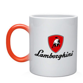 Кружка хамелеон с принтом Logo lamborghini в Белгороде, керамика | меняет цвет при нагревании, емкость 330 мл | lamborghini | автомобиль lamborghini | ламборджини | ламборджини автомобиль | логотип lamborghini | логотип ламборджини