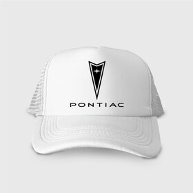 Кепка тракер с сеткой с принтом Pontiac logo в Белгороде, трикотажное полотно; задняя часть — сетка | длинный козырек, универсальный размер, пластиковая застежка | pontiac | автомобиль pontiac | логотип pontiac | логотип понтиак | понтиак | понтиак автомобиль