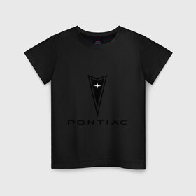 Детская футболка хлопок с принтом Pontiac logo в Белгороде, 100% хлопок | круглый вырез горловины, полуприлегающий силуэт, длина до линии бедер | pontiac | автомобиль pontiac | логотип pontiac | логотип понтиак | понтиак | понтиак автомобиль