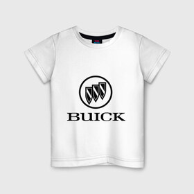 Детская футболка хлопок с принтом Buick logo в Белгороде, 100% хлопок | круглый вырез горловины, полуприлегающий силуэт, длина до линии бедер | 