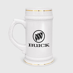 Кружка пивная с принтом Buick logo в Белгороде,  керамика (Материал выдерживает высокую температуру, стоит избегать резкого перепада температур) |  объем 630 мл | 