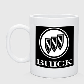Кружка с принтом Buick лого в Белгороде, керамика | объем — 330 мл, диаметр — 80 мм. Принт наносится на бока кружки, можно сделать два разных изображения | buick | автомобиль buick | логотип buick