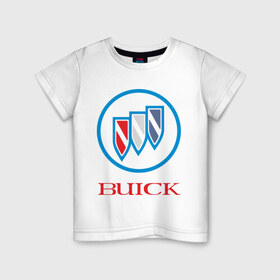 Детская футболка хлопок с принтом Logo buick в Белгороде, 100% хлопок | круглый вырез горловины, полуприлегающий силуэт, длина до линии бедер | buick | автомобиль buick | логотип buick