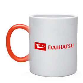 Кружка хамелеон с принтом Daihatsu logo в Белгороде, керамика | меняет цвет при нагревании, емкость 330 мл | daihatsu | автомобиль daihatsu | логотип daihatsu