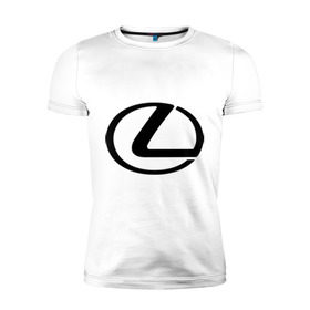 Мужская футболка премиум с принтом Logo lexus в Белгороде, 92% хлопок, 8% лайкра | приталенный силуэт, круглый вырез ворота, длина до линии бедра, короткий рукав | lexus | автобренды | автолюбителям | бренд | лексус | логотип
