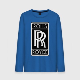 Мужской лонгслив хлопок с принтом Rolls-Royce в Белгороде, 100% хлопок |  | Тематика изображения на принте: rolls royce | rr | автобренды | автолюбителям | бренд | логотип | ролл ройс | ролс ройс