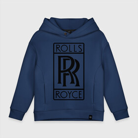 Детское худи Oversize хлопок с принтом Rolls-Royce logo в Белгороде, френч-терри — 70% хлопок, 30% полиэстер. Мягкий теплый начес внутри —100% хлопок | боковые карманы, эластичные манжеты и нижняя кромка, капюшон на магнитной кнопке | rolls royce | rr | автобренды | автолюбителям | бренд | логотип | ролл ройс | ролс ройс