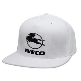 Кепка снепбек с прямым козырьком с принтом Iveco в Белгороде, хлопок 100% |  | iveco | автобренды | автолюбителям | бренд | ивеко | логотип