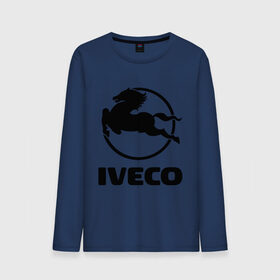 Мужской лонгслив хлопок с принтом Iveco в Белгороде, 100% хлопок |  | Тематика изображения на принте: iveco | автобренды | автолюбителям | бренд | ивеко | логотип