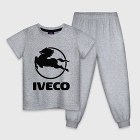 Детская пижама хлопок с принтом Iveco в Белгороде, 100% хлопок |  брюки и футболка прямого кроя, без карманов, на брюках мягкая резинка на поясе и по низу штанин
 | iveco | автобренды | автолюбителям | бренд | ивеко | логотип