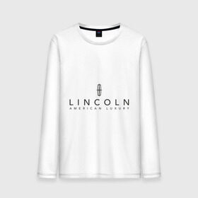 Мужской лонгслив хлопок с принтом Lincoln logo в Белгороде, 100% хлопок |  | lincoln | автобренды | автолюбителям | бренд | линкольн | логотип