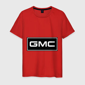 Мужская футболка хлопок с принтом GMC logo в Белгороде, 100% хлопок | прямой крой, круглый вырез горловины, длина до линии бедер, слегка спущенное плечо. | gmc | дженерал моторс | логотип | машина