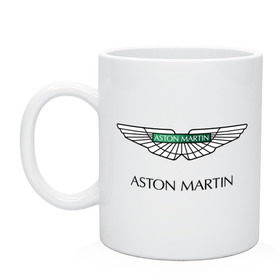 Кружка с принтом Aston Martin logo в Белгороде, керамика | объем — 330 мл, диаметр — 80 мм. Принт наносится на бока кружки, можно сделать два разных изображения | Тематика изображения на принте: aston martin | автобренды | автолюбителям | астин мартин | астон мартин | бренд | для автовладельцев | для автолюбителей | логотип