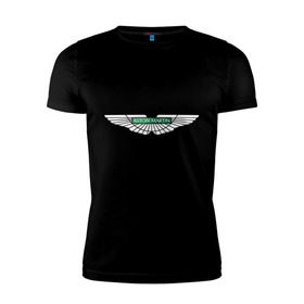 Мужская футболка премиум с принтом Aston Martin logo в Белгороде, 92% хлопок, 8% лайкра | приталенный силуэт, круглый вырез ворота, длина до линии бедра, короткий рукав | aston martin | автобренды | автолюбителям | астин мартин | астон мартин | бренд | для автовладельцев | для автолюбителей | логотип