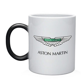 Кружка хамелеон с принтом Aston Martin logo в Белгороде, керамика | меняет цвет при нагревании, емкость 330 мл | aston martin | автобренды | автолюбителям | астин мартин | астон мартин | бренд | для автовладельцев | для автолюбителей | логотип