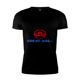 Мужская футболка премиум с принтом Great Wall в Белгороде, 92% хлопок, 8% лайкра | приталенный силуэт, круглый вырез ворота, длина до линии бедра, короткий рукав | Тематика изображения на принте: 